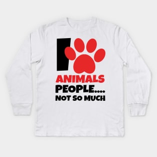 I Love Animals Kids Long Sleeve T-Shirt